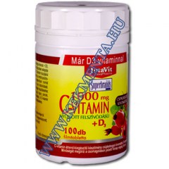 C-vitamin+D3, nyújtott felszívódású, 1000 mg, 100 db, Jutavit